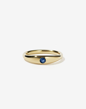 Mini Claude Ring with Stone | 9ct Yellow Gold