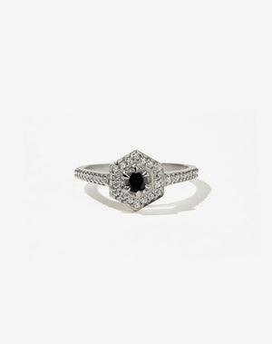 Mini Hex Engagement Ring | 14ct White Gold