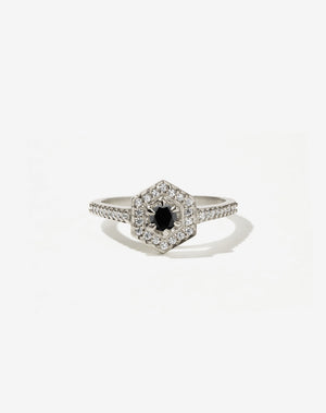 Mini Hex Engagement Ring | 9ct White Gold