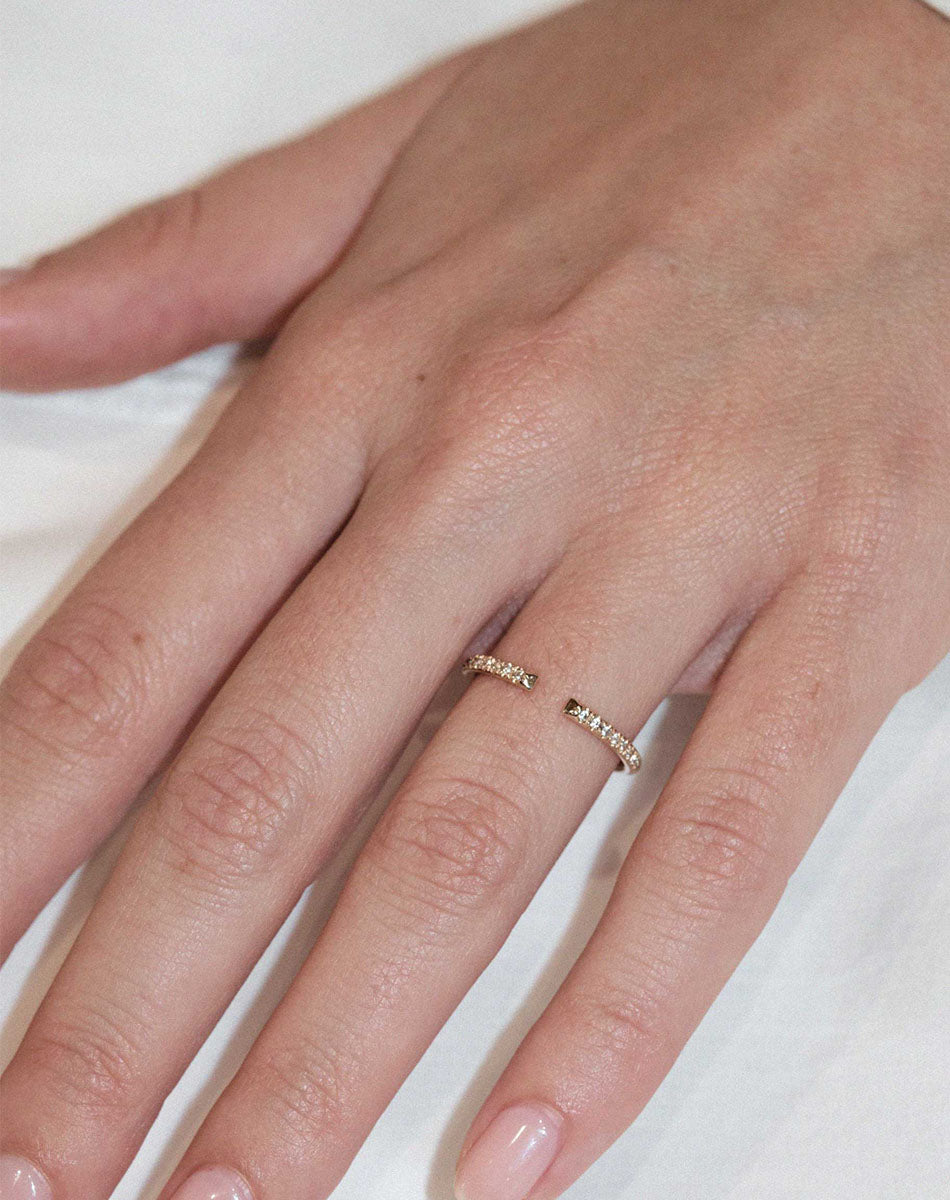 Paloma Band Pave | 9ct Yellow Gold