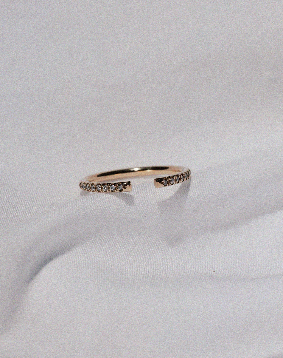 Paloma Band Pave | 9ct Yellow Gold