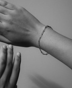 Paperclip Light Bracelet | Sterling Silver