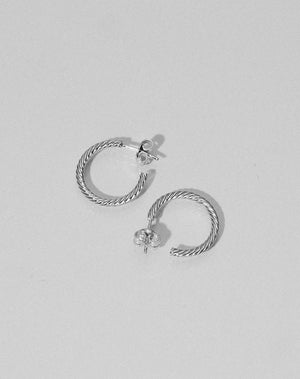 Rope Hoops Medium | Sterling Silver