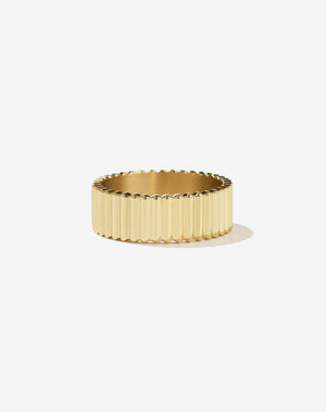 Solaire Band Wide | 14ct Yellow Gold