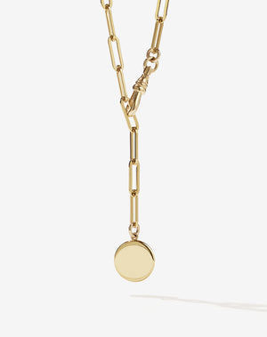 Solaire Paperclip Necklace | 23k Gold Plated