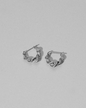 Twisted Rope Earrings Small | Sterling Silver